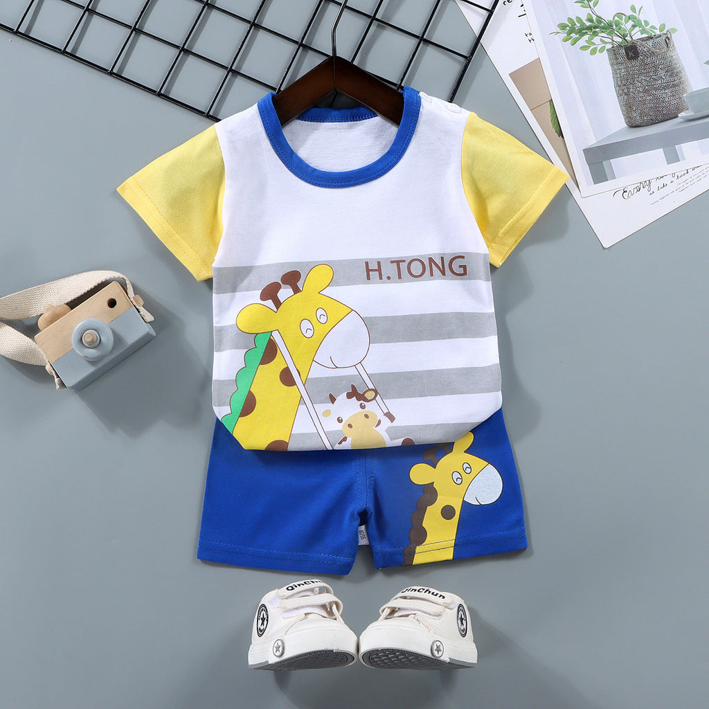 Children's Short Sleeve Cotton Two-Piece