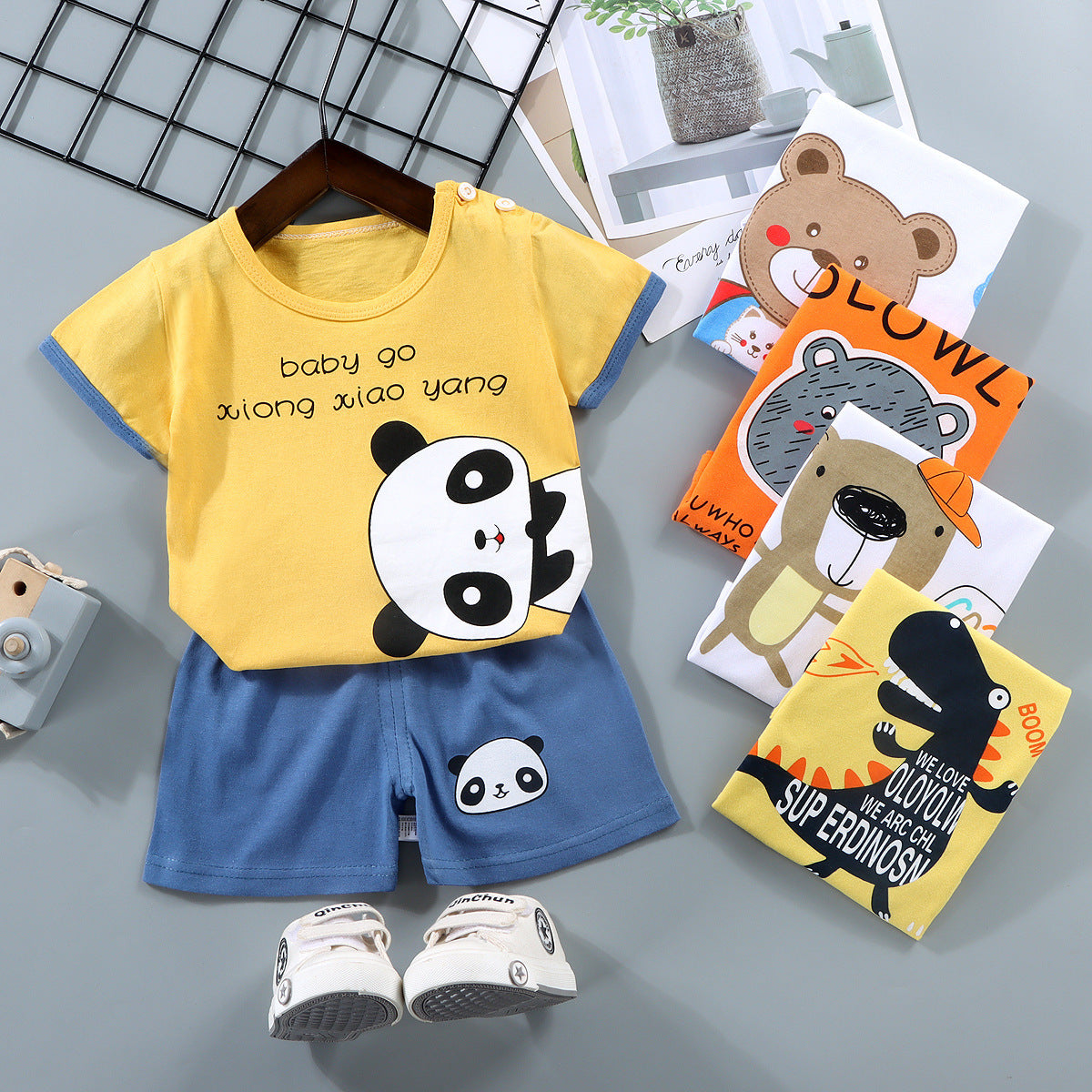 Children's Short Sleeve Cotton Two-Piece